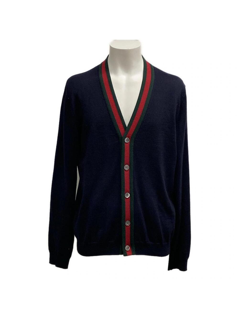 Gucci Dark Navy Green Red Outer Fabric] #302604G52B